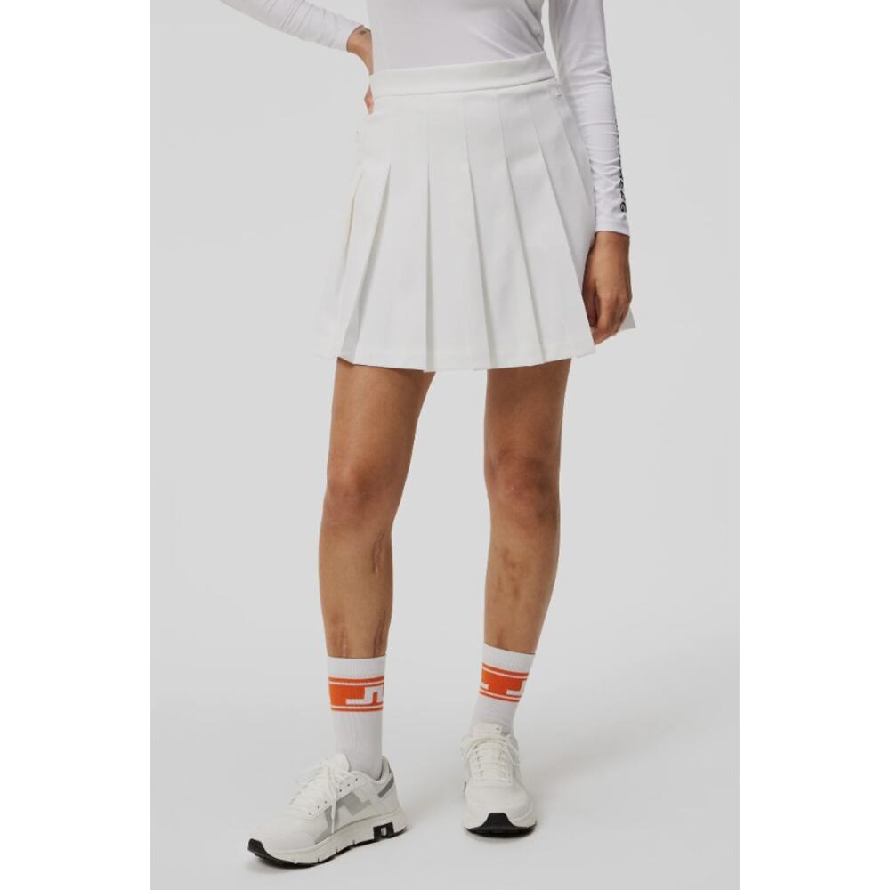 J.Lindeberg Adina Pleated Golf Skirt XL White Includes Matching Shorts NEW